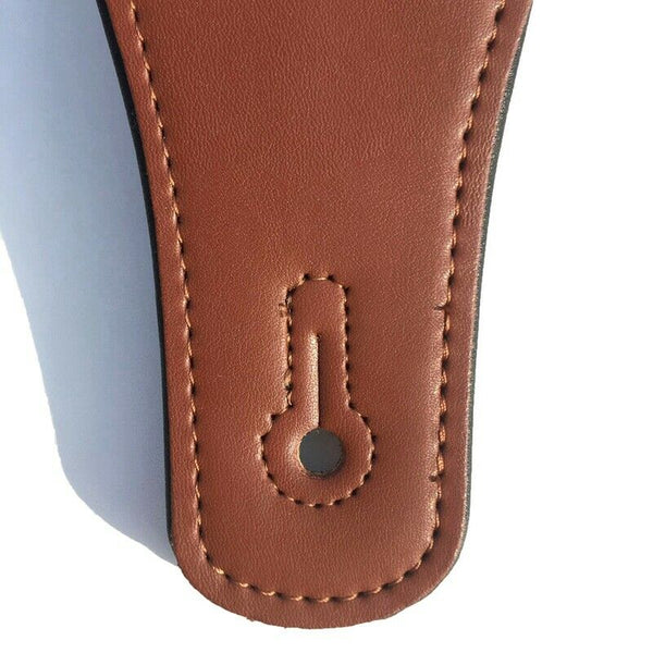 Leather Real Cowhide Guitar Strap for Electric Bass Guitar Adjustable Padde