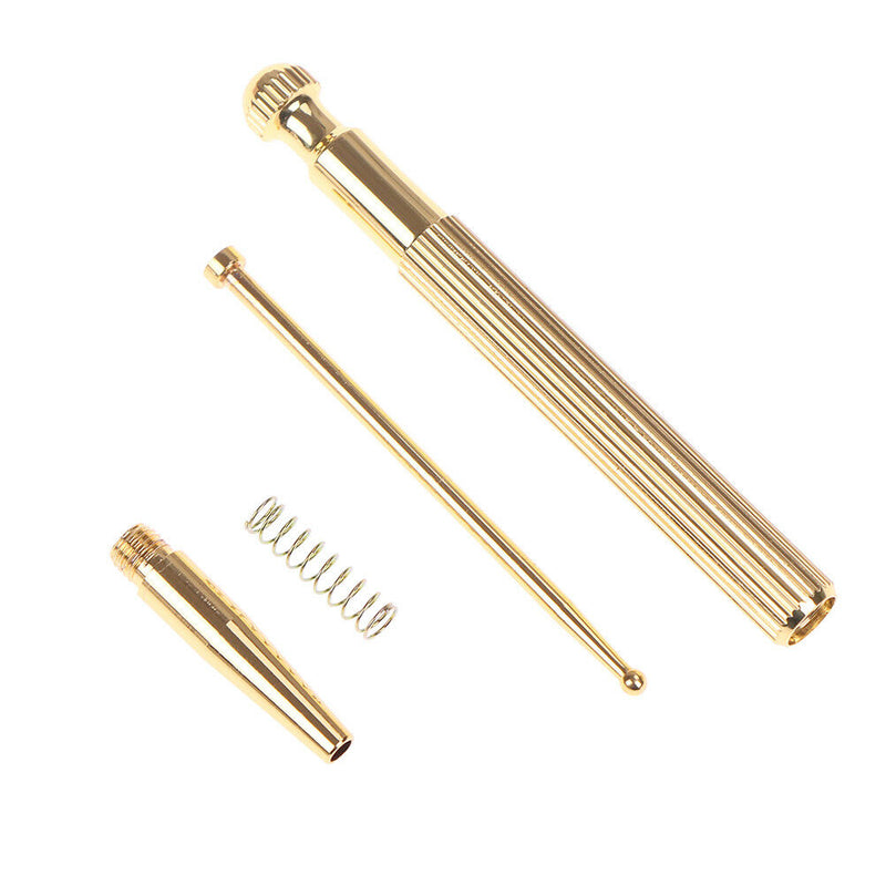 1X Brass Ear Acupuncture Point Massage Probe Auricular Detection Pen Stick FT