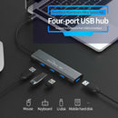 Blueendless Usb C Hub, Aluminum Type C Adapter with 4 Usb 3.0 Ports, for Ma