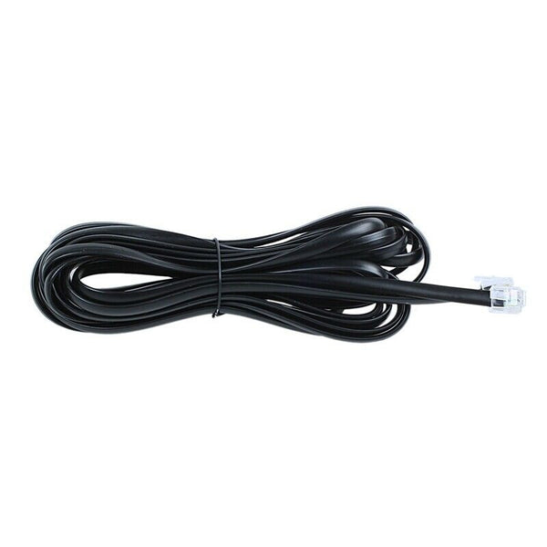 6P6C RJ11 Telephone Extension Fax Modem Cable Line 5M Length Black E3B5