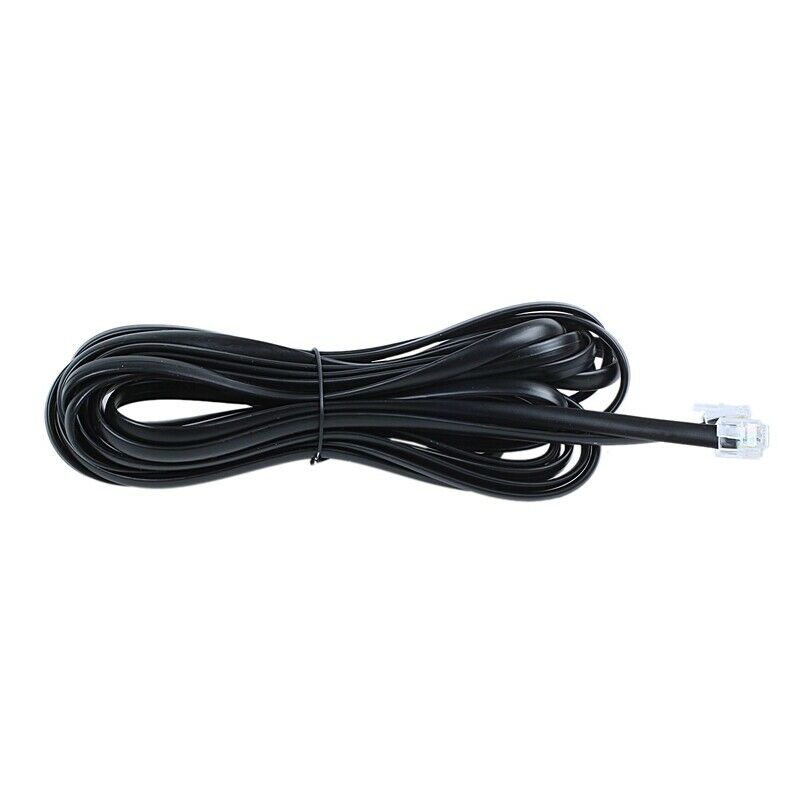 6P6C RJ11 Telephone Extension Fax Modem Cable Line 5M Length Black E3B5