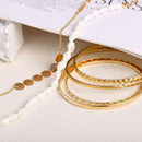 6 Pieces/Set Of Bracelets Shell Alloy Bracelet Ladies Geometric Beads Simpl