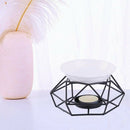 Geometry Small Tealight Candle Holders Tabletop Aritist Craft Black Metal W