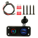 Dual USB Car Socket Voltmeter 12V Car Console  Port Charger Voltmeter Panel