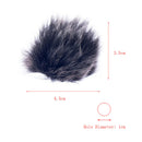 Black Fur Microphone Windscreen for Lapel Lavalier Mic