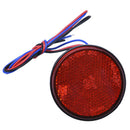 LED Red Motorcycle Round Reflector Tail Brake Turn Signal Light Lamp Bulbs Kit