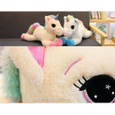Cute Rainbow Unicorn Plush Soft Toys for Kids Girl Birthday Gifts Blue