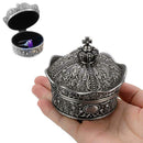 Metal Crown Jewelry Box Princess Earrings Necklace Ring Storage Case Organizer