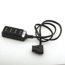D-Tap Male to 4 Port D-Tap Female Splitter Converter for Photography Power