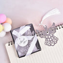 1Pc Metal Element Angel Bookmarks White Silk Tassel Designs Book Line Marker