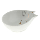 2 Pieces Cat Shape Pet Food Bowls Ceramic Feeding Dishs For Flat Face Cat