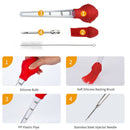 4 In 1 Turkey Baster Marinade Injector Food Flavor Pump Basting Brush