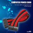 Power Extension Cable Kit ATX 4+4Pin EPS 8Pin PCI-e 6Pin PCI-e (Black+Red)