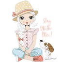 Cute Girls Iron on Patches Washable Heat Transfer Stickers T-shirt Appliques FT