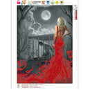 DIY 5D Diamond Painting Red Dress Embroidery Cross Stitch Crafts Home Decor
