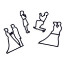 9pcs weeding lovers Plastic Silhouette Cookie Cutters Cake Biscuit Mold FT