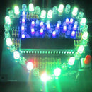 DIY Colorful Heart-shaped Light Water LED Lamp Electronic Kit with She YAC