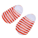 Unisex Baby Kids Girl Boy Socks (Yellow white Stripe Duck)
