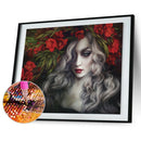 5D DIY Full Drill Diamond Painting Flower Cool Beauty Cross Stitch Ornament A