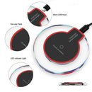 K9 Crystal Anti-slip Wireless Charger Ultra-thin Phone Charging Pad (Black)
