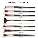 15pcs/Set Nylon Wool Makeup Brush Lip Eye Face Beauty Cosmetic Pens (Black
