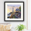 House 5D DIY Round Rhinestone Embroidery Kits Needlework Set Cross Stitch