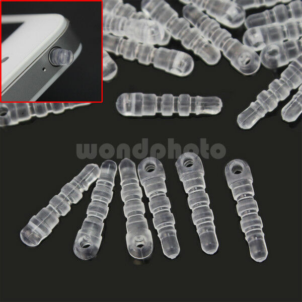 100 X Portable Clear Dustproof Plastic Anti Dust Plug Stopper For Cellphone 3.5m