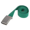Unisex Plain Webbing Canvas Metal Buckle Belt (Green)