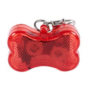 Flashing Flasher Blinking Led Bone Shape Dog Cat Tag Pet Safety Collar LightT4V3