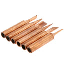6pcs/lot Red Copper Welding Head Pure Red Copper Solder Tip Tool Kit A
