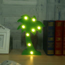 LED Night Light Coconut Tree Light Romantic Table Lamp Marble Home Christma