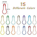 750 Pieces 15 Colors Assorted Bulb Safety Pins Pins Pear Shaped Pins Calaba K5V5