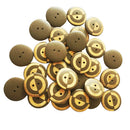30pcs Round 2 Holes Buttons Wood Sewing Buttons for DIY Craft Scrapbooking