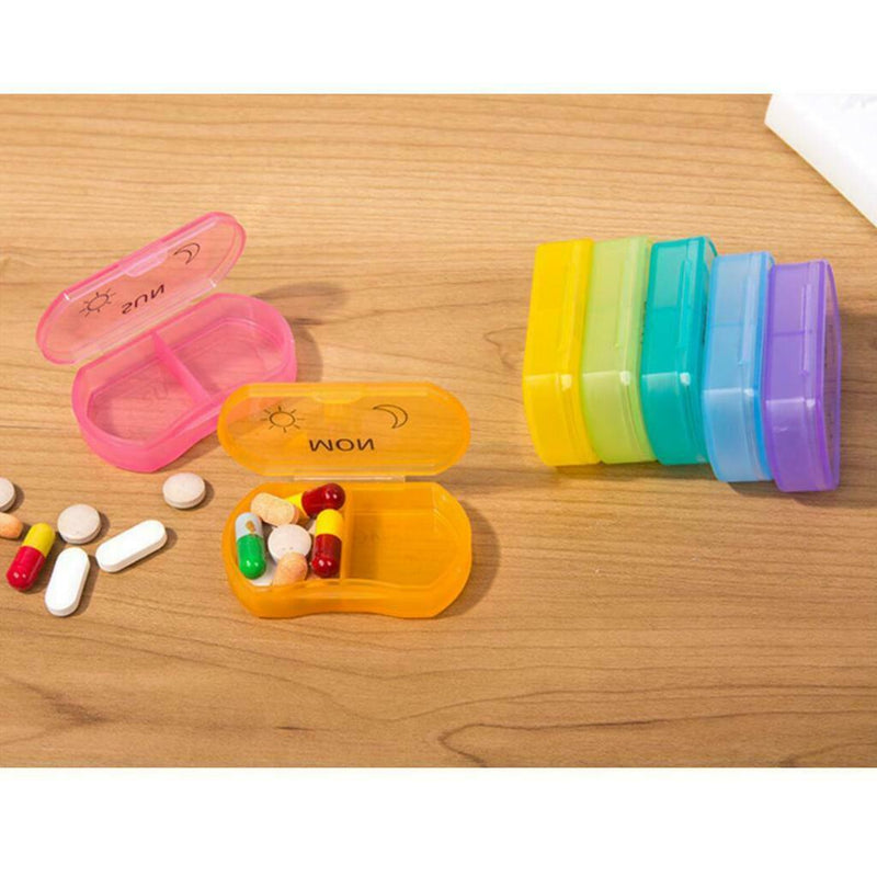7Day Pills Box Medicine Tablet Dispenser Organizer Weekly Storage Case