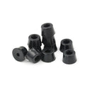 10Pcs 17 x 10mm Round Cabinet Black Rubber Instrument Case Feet Foot Circular M&