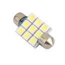 Car 9SMD LED 5050 39mm Interior Dome Festoon Bulb Light Lamp White DC 12V