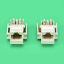 2X White RJ11 6P4C Headset Telephone Module Keystone Jack Socket Phone module JR