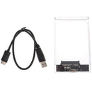 2.5" Transparent USB 3.0 to SATA SSD HDD Hard Drive Disk External Case Enclosure
