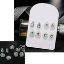 4pair Fashion Elegant Women Blue Crystal Rhinestone Ear Stud Earring Jewel PRW