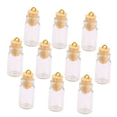 10Pcs Glass Bottles Vial Wishing Bottle Jars DIY Pendants Charms with Holes for
