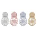 Mini Portable Fan Cute Cartoon Small Fan Handheld Charging Fan With Mirror