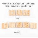 Wood Alphabet Tracing Puzzle Wood Cards Blocks Capital Letter Recognition 3+
