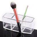 Transparent 3 Grid Acrylic Cosmetic Makeup Brush Holder Organizer Stand Disp Ew