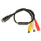 4Pin Aviation Head Male to 2RCA Female DC Female Extension Cable Adapter