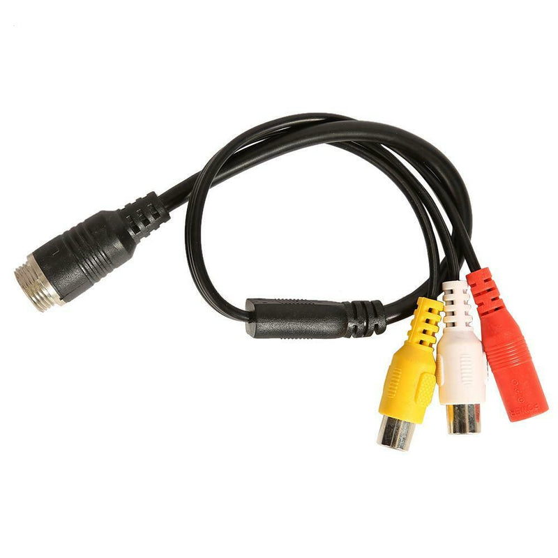 4Pin Aviation Head Male to 2RCA Female DC Female Extension Cable Adapter