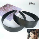 5Pcs 3cm Men Women Hair Band Plastic Black Hoop Headband for Handmade DIY