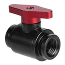 G1/4 Vent Valve Aluminum Handle Double Inner Teeth Waterway Control(Red)