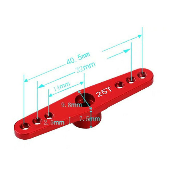5X(25T Steering Servo Arm Horn Metal Parts Double Steering Arm For Futaba F6H5)