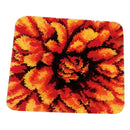 Latch Hook Rug Making kits for Kids Beginner Embroidery Red Flower Carpet