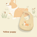 Cartoon Silicone Kids Bib Waterproof Baby Feeding Adjustable Apron (Yellow)